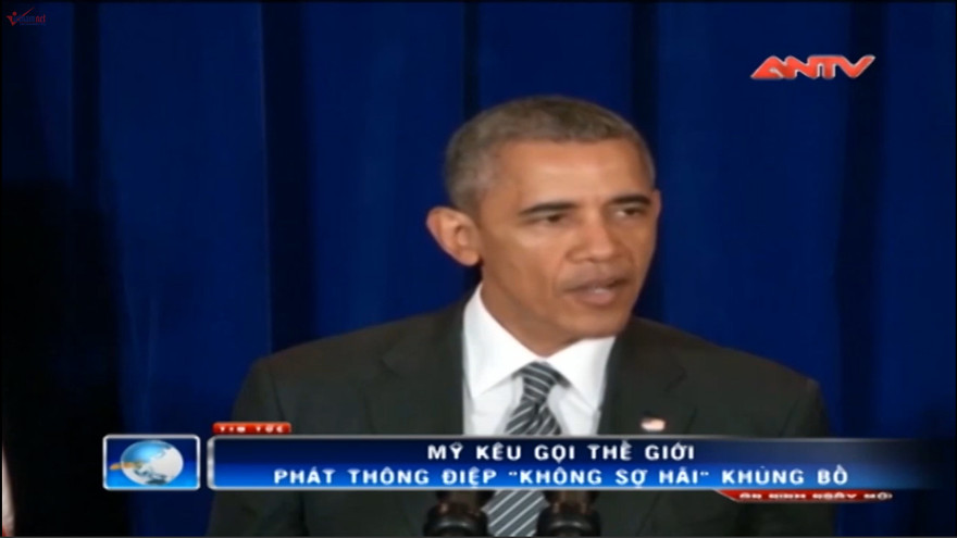 Tổng thống Mỹ gửi thông điệp “không sợ hãi” khủng bố
