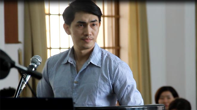 Phạm Châu Tony tại phiên tòa sơ thẩm hồi tháng 8/2015.