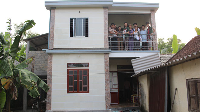 Một ngôi nhà chống lũ từ dự án. Ảnh: NCL. 