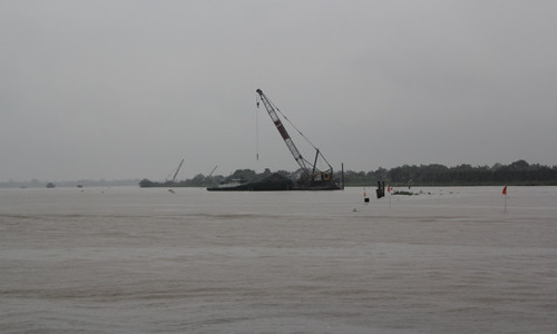 Hiện trường thi công công viên trái cây ở huyện Cái Bè (Tiền Giang). Ảnh: Nhật Huy