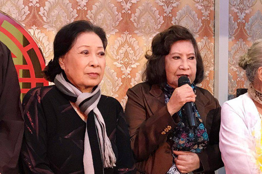 NSƯT Ngọc Hương và Diệu Hiền tại Khu Dưỡng lão Nghệ sĩ TP HCM