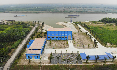 Nhà máy nước mặt sông Đuống được khánh thành vào đầu tháng 9/2019. (Ảnh: Trọng Trinh)