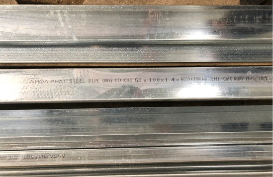 Thép hộp giả mạo thương hiệu Hòa Phát bị quản lý thị trường phát hiện tại kho của Công ty Nam Sơn Thịnh (Vĩnh Phúc)