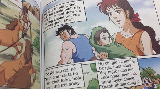 Nội dung có yếu tố bạo lực, không phù hợp với trẻ em trong cuốn sách khiến độc giả bức xúc.