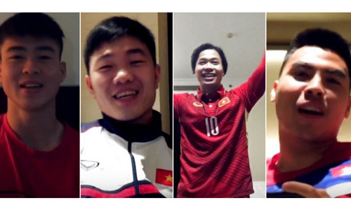 4 chàng trai U23 Việt Nam cầu hôn một cô gái khiến dân mạng thích thú