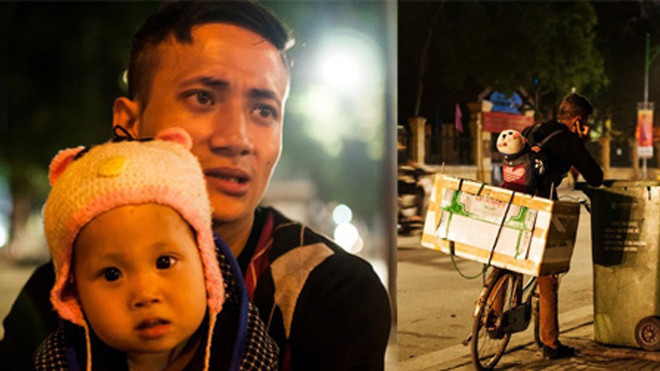 Ông bố 9x Đào Đức Khiêm từng gây sốt cộng đồng mạng khi địu theo con nhỏ 16 tháng tuổi đi nhặt rác, phế liệu.