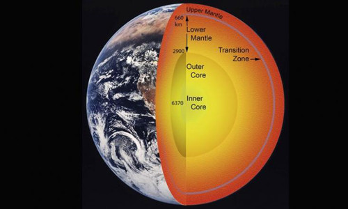 Cấu tạo của Trái Đất. Ảnh: Reuters.