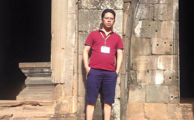 Thầy Sơn trước thời điểm mất tích. 