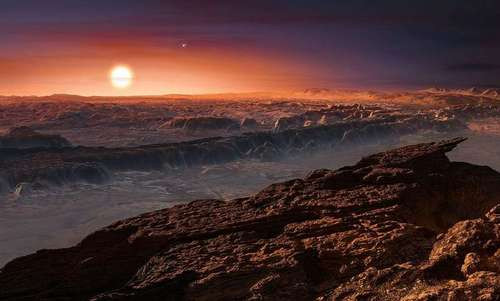Giả định bề mặt của Proxima b. Ảnh: Kornmesser.