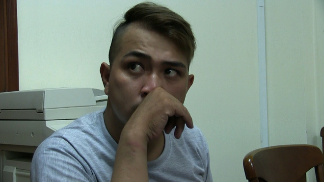 Nghi can Phương tại cơ quan điều tra. Ảnh Việt Văn