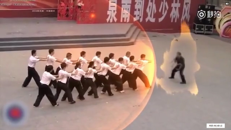 Các võ sư Võ Đang bị chế giễu khi dùng nội lực hất ngã đối thủ