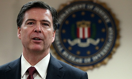 Ông James Comey, người vừa bị Tổng thống Mỹ Donald Trump sa thải chức vụ giám đốc Cục Điều tra Liên bang Mỹ (FBI). Ảnh: AFP