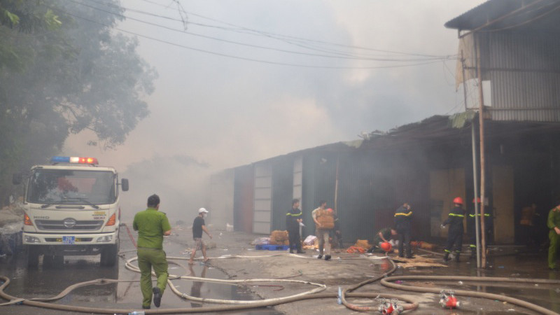 Hiện trường vụ cháy. Ảnh: Thanh Hà 