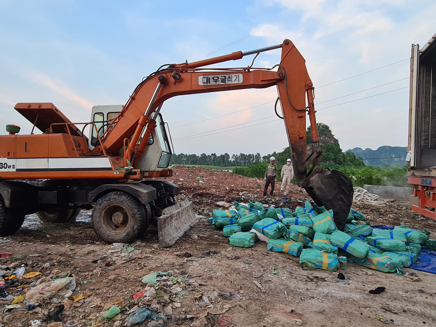 Tiêu hủy 24 tấn nội tạng, tai lưỡi lợn nhiễm dịch tả châu Phi