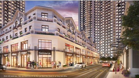 Tổ hợp shop downtown đa phong cách nằm ngay lõi phân khu Sapphire 2