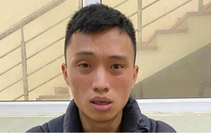 Đối tượng Quách Văn Nam tại cơ quan công an.