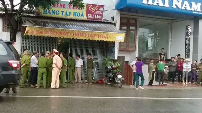 Hiện trường xảy ra vụ án đau lòng.