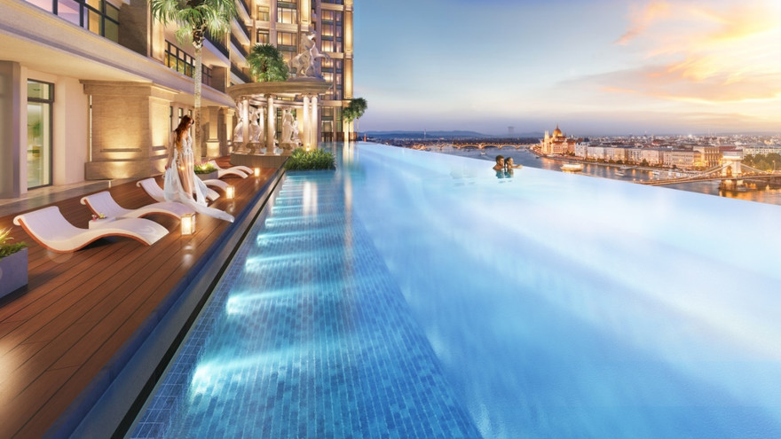 Điểm khác biệt nổi bật được khách hàng quan tâm và yêu thích tại Rome by Diamond Lotus là hồ bơi nước mặn rộng tới 1000 m2 duy nhất tại Quận 2. Bao quanh không gian hồ bơi là 3000m2 với 16 tiện ích phục vụ dành riêng cho cư dân Rome by Diamond Lotus như p