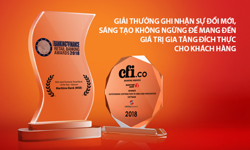 Maritime Bank liên tiếp nhận 2 giải thưởng uy tín quốc tế