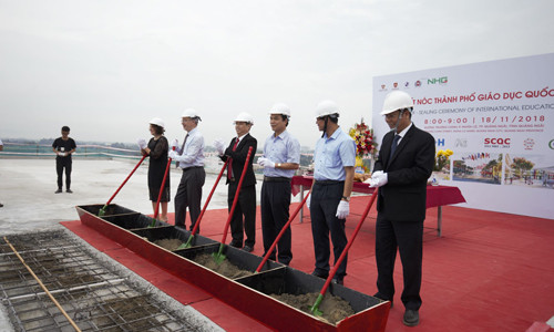 Lễ cất nóc Thành phố giáo dục IEC Quảng Ngãi