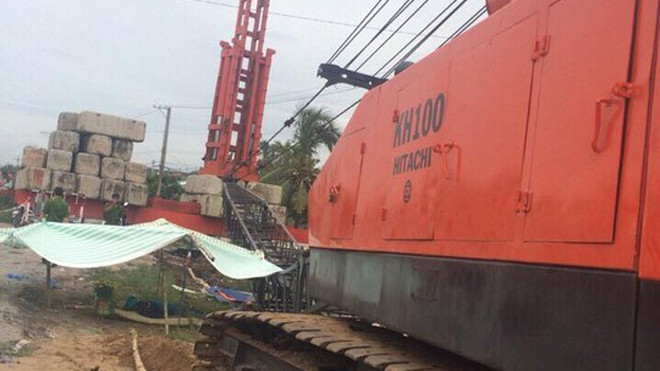 Hiện trường nơi xảy ra sự việc.