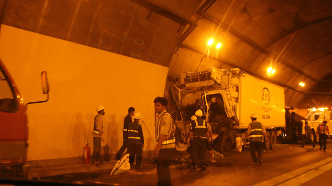 Hiện trường vụ tai nạn.