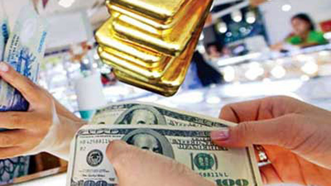 USD kéo vàng đi xuống