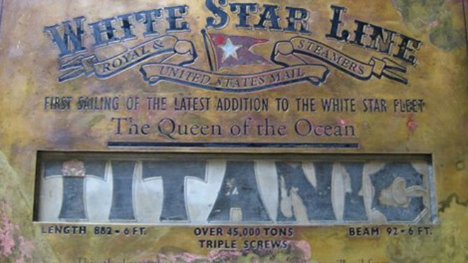 Tấm bảng hé lộ nhiều bí mật của con tàu Titanic