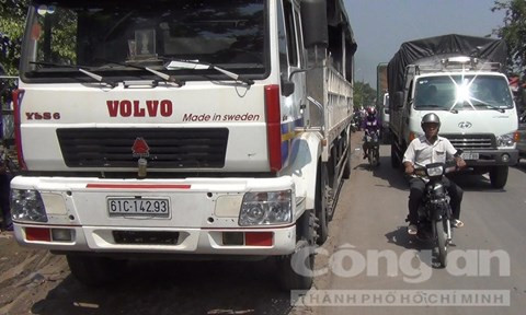 Chiếc xe tải gây tai nạn