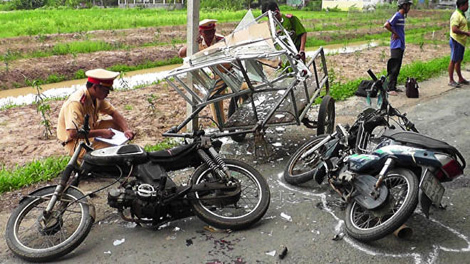 Hiện trường vụ tai nạn.