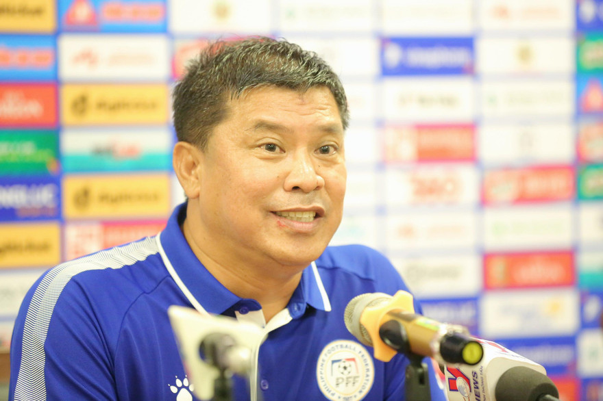 HLV Norman Fegidero hài lòng với trận hoà của U23 Philippines trước U23 Việt Nam ảnh Trọng Tài
