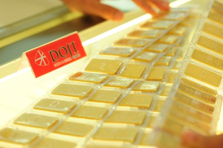 Giá vàng trong nước tăng nhẹ vài chục nghìn đồng. Ảnh: PV.