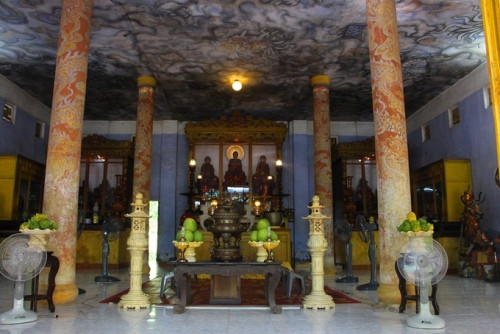 Phần đại điện chùa Diệu Đế sẽ được hạ giải đại trùng tu. Ảnh: Võ Thạnh