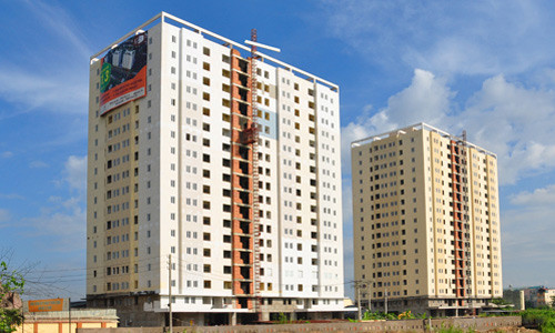 Một dự án căn hộ nằm trong diện thoái vốn được chủ đầu tư mới chào bán trên thị trường với giá rẻ hơn khoảng 30% so với giá gốc của chủ đầu tư cũ. Ảnh: VnExpress