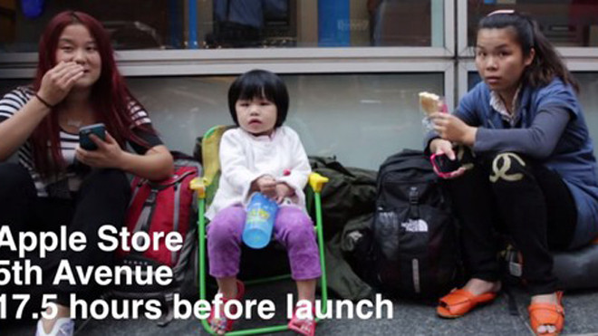 Sự thật đằng sau dòng người xếp hàng mua iPhone 6 ở Mỹ