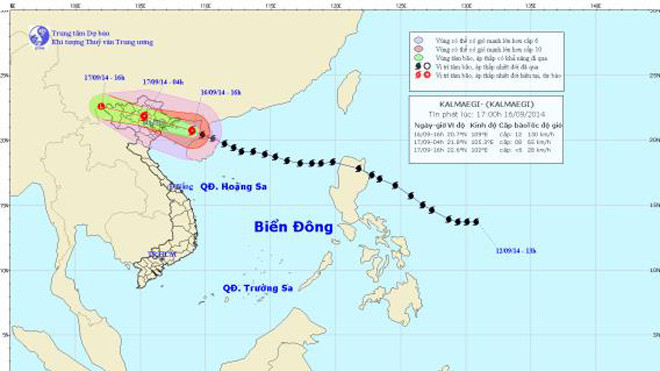 Cập nhật thông tin mới nhất về bão số 3 trên vịnh Bắc Bộ