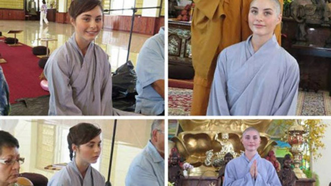 Kayala Jaramillo xuất gia tại Thiền viện Chân Nguyên. 