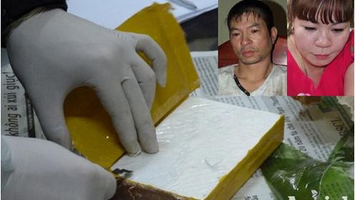 Tân, Quỳnh cùng tang vật thu được (Ảnh: ANTĐ)