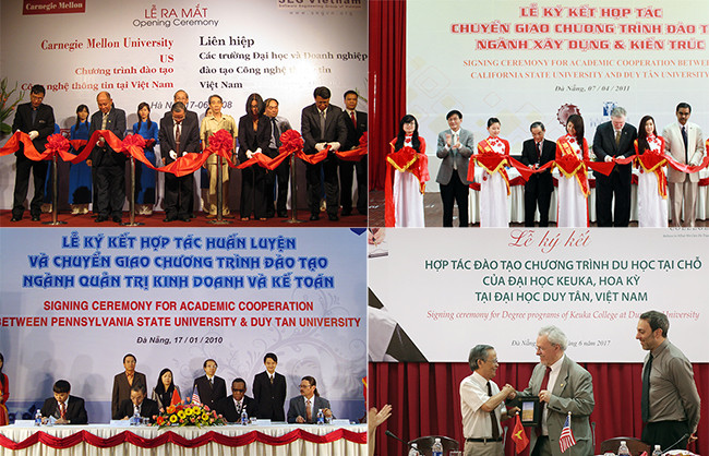 ĐH Duy Tân ký kết với các đại học uy tín của Mỹ để tiếp nhập chương trình đào tạo và đưa sinh viên ra nước ngoài du học