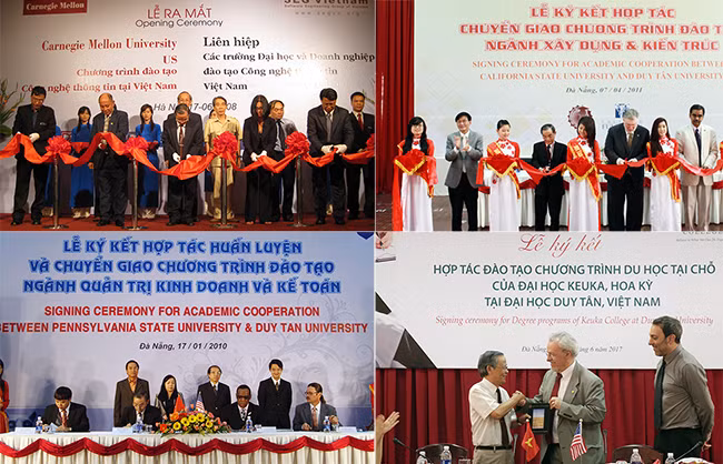 ĐH Duy Tân ký kết với các đại học uy tín của Mỹ để tiếp nhập chương trình đào tạo và đưa sinh viên ra nước ngoài du học