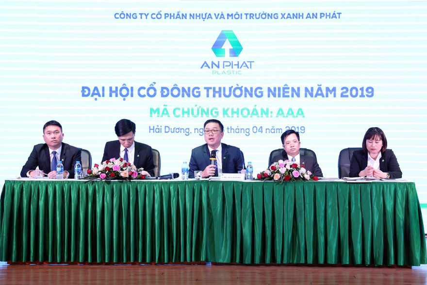 Đại hội cổ đông thường niên năm 2019, Công ty Cổ phần Nhựa và Môi trường Xanh An Phát (An Phát Plastic - AAA) ngày 16/4/2019.