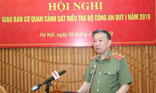 Bộ trưởng Tô Lâm phát biểu tại hội nghị.