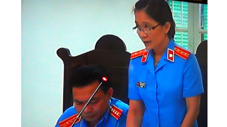 Đại diện Viện kiểm sát giữ nguyên các nội dung truy tố Nguyễn Đức Kiên và đồng phạm. Ảnh: Bảo Thắng