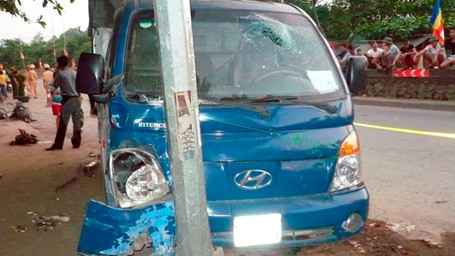 Hiện trường vụ tai nạn. 