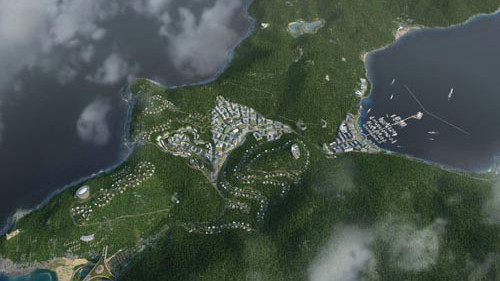 Phối cảnh tổng thể dự án Vịnh Vũng Rô.