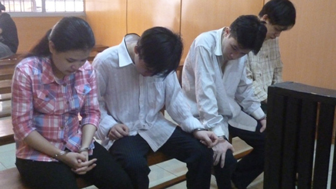 Các bị cáo tại tòa