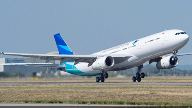 Một máy bay của hãng hàng không Garuda Indonesia. Ảnh: SCMP