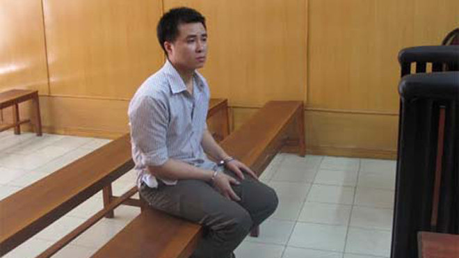 Bị cáo Toàn tại phiên xử hôm nay. 