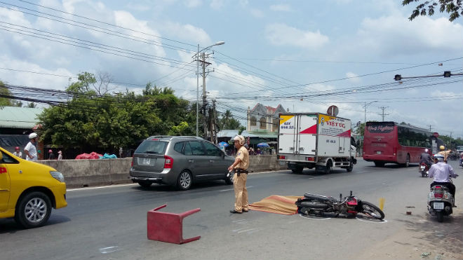 Hiện trường vụ tai nạn. 