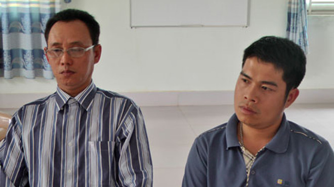 Nguyễn Xuân Hùng (bên trái) và Lê Minh Thọ.